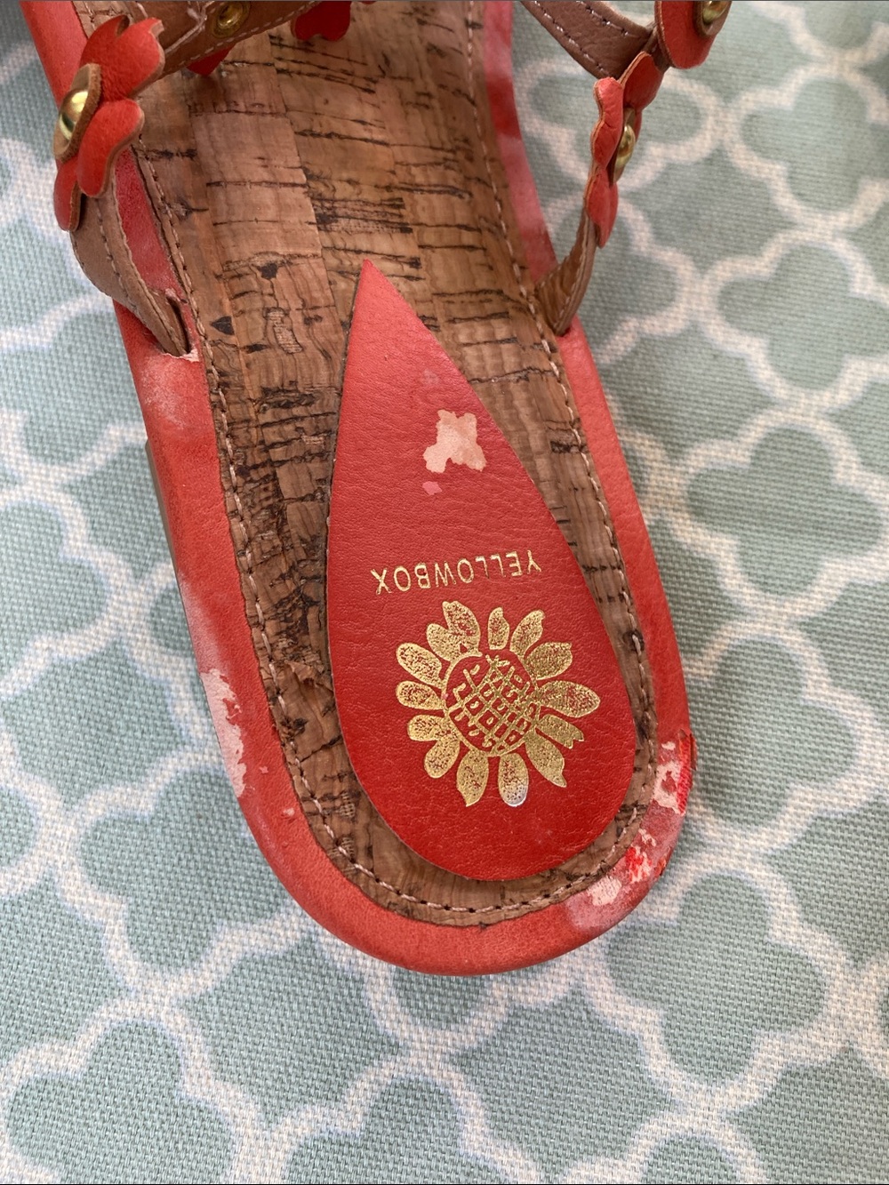 YellowBox Coral Floral Leather Honeysuckle Sandal - Picture 7 of 9